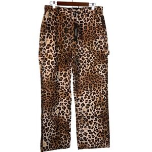 Civil Regime Leopard Print Pants Men's Size 34 Streetwear Casual